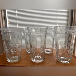 Set Of 6 TOSCANY ALEXANDRIA Beaded Glass Highball Tumblers 6” MCM